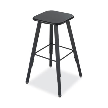 Safco LPHABETTER ADJUSTABLE-HEIGHT STUDENT STOOL, SUPPORTS UP TO 250 LBS., BLACK SEAT/BACK, BLACK BASE 1205BL